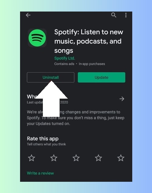 Spotify Android Uninstall